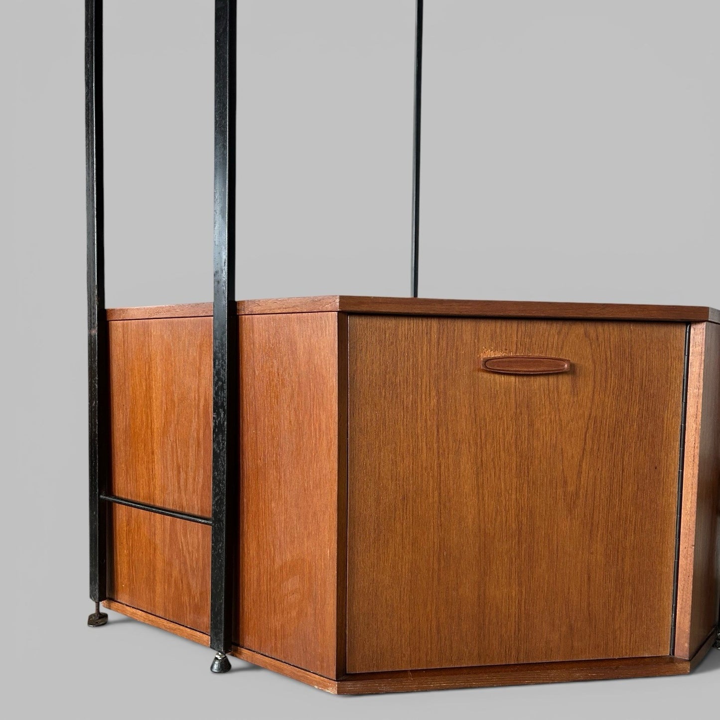 Avalon Modular Teak Corner Wall Unit with Record Storage