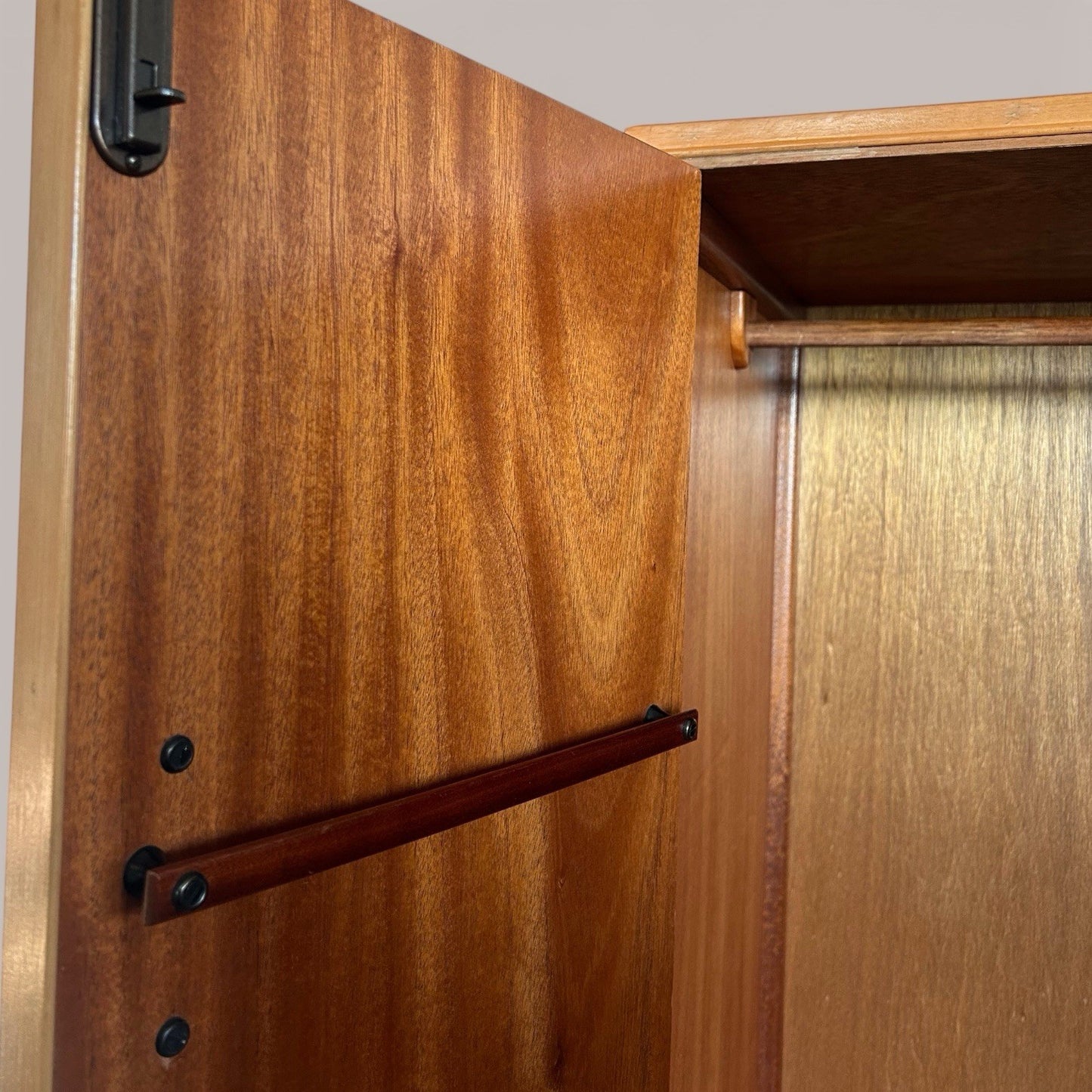 Golden Key gentleman’s wardrobe / armoire, mid-century