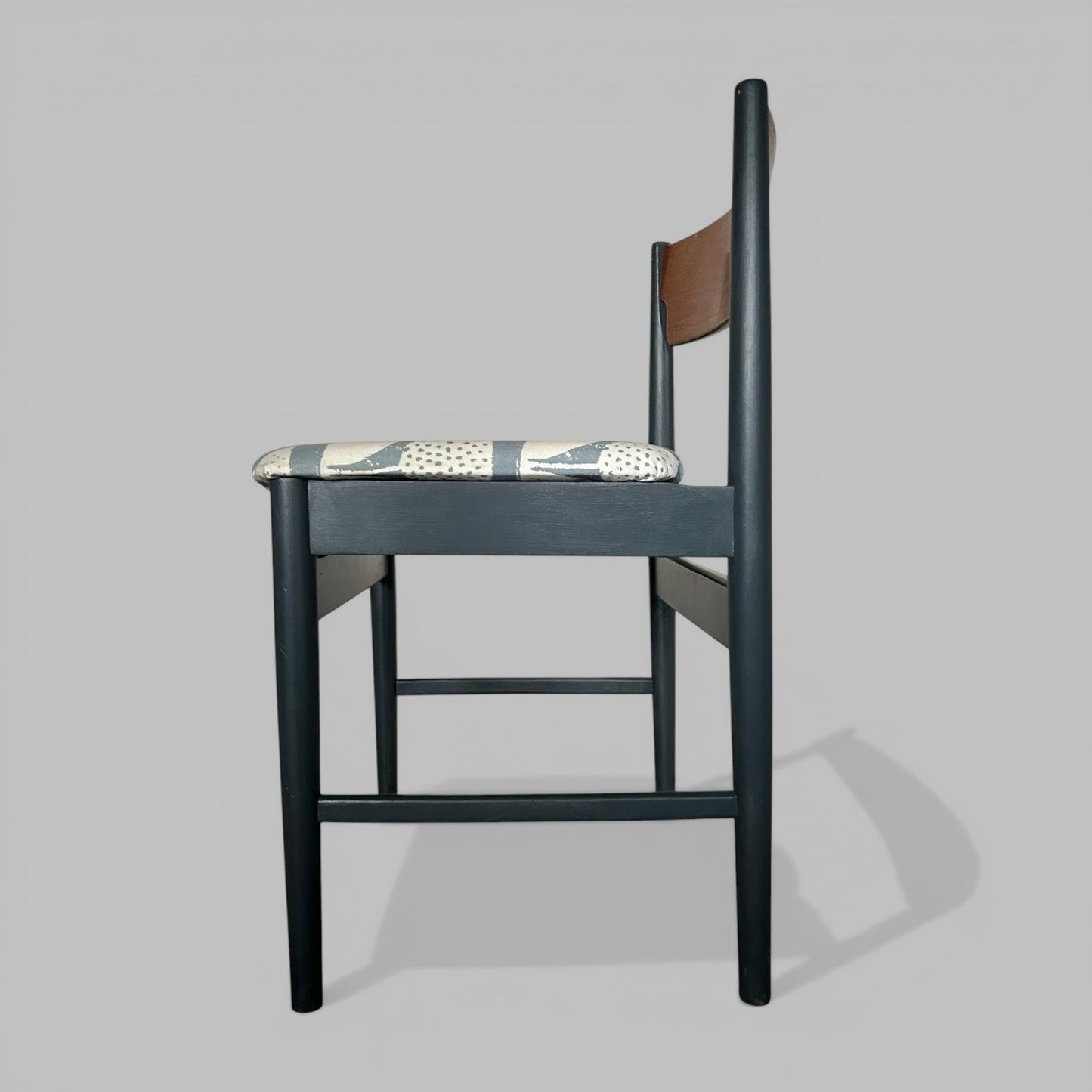 Mid Century Dining Chairs Set of 4 Painted Frame