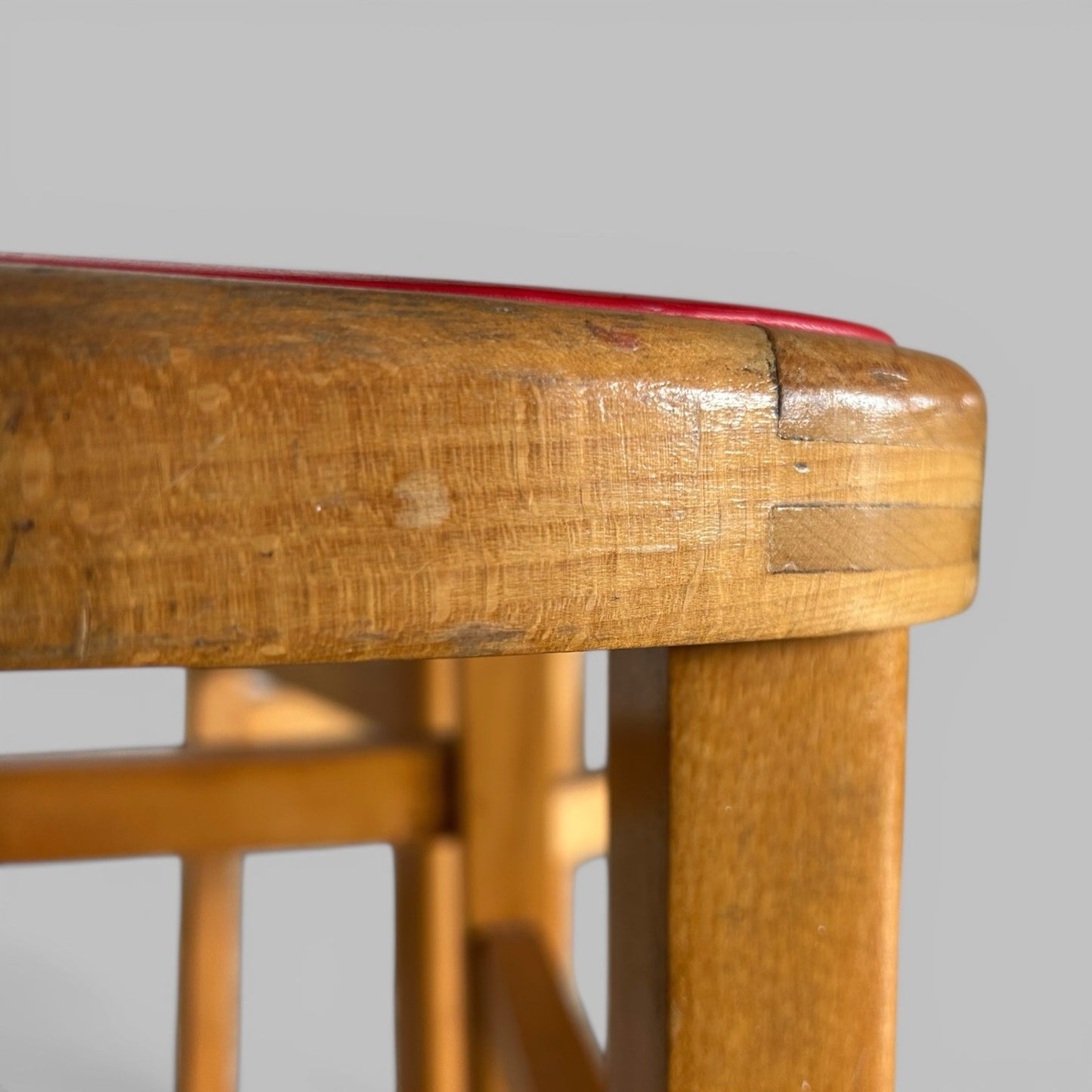 Pair of 1960s Wooden Kitchen Stools – Vintage Utility Seating