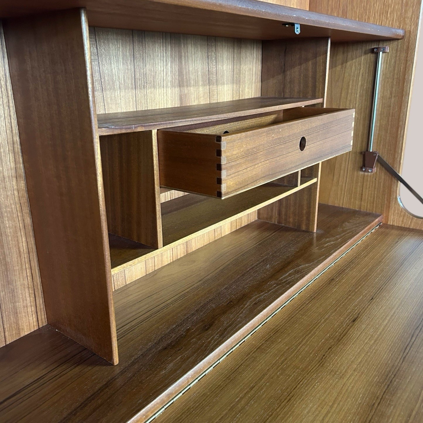 Nathan Teak Wall Unit with Bureau & Cupboards