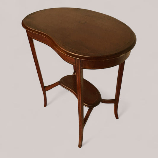 Antique Kidney-Shaped Occasional Table