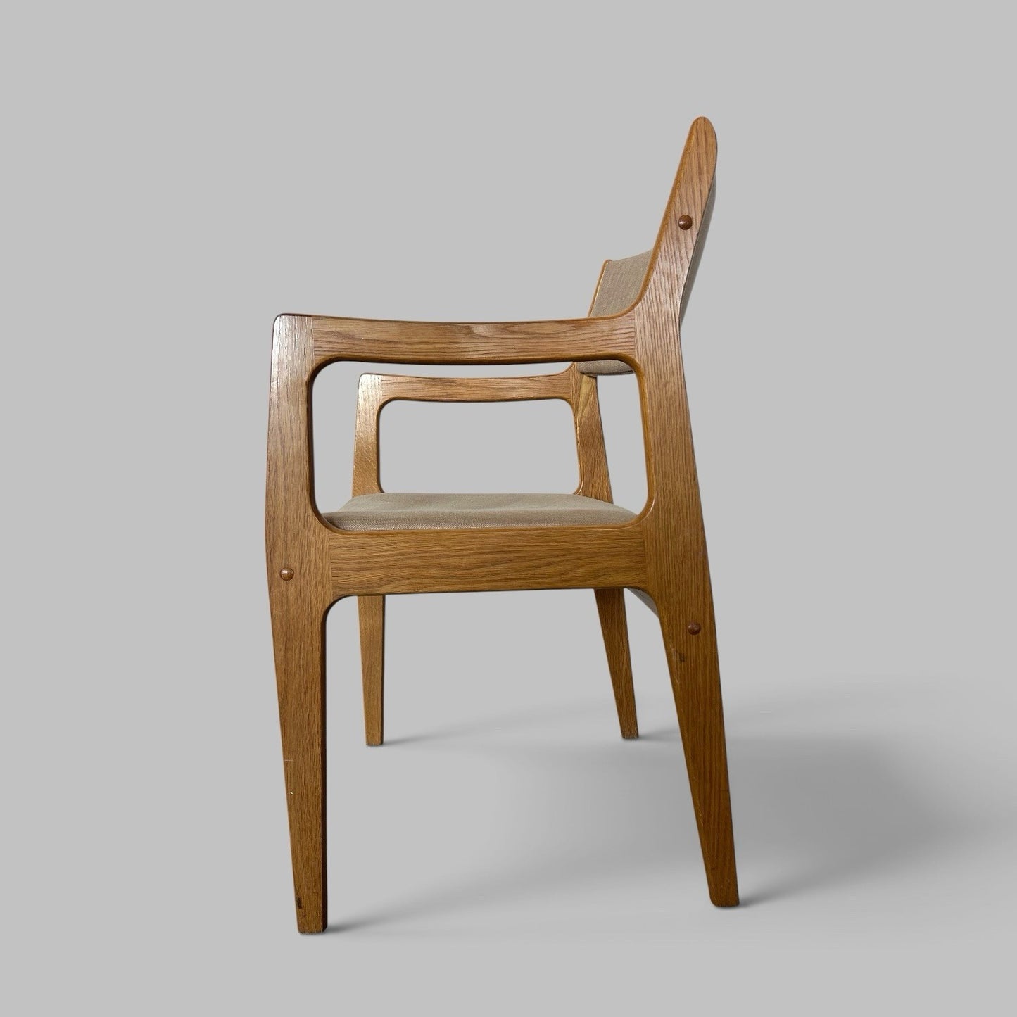 Pair of Vintage D-Scan Light Oak Armchairs