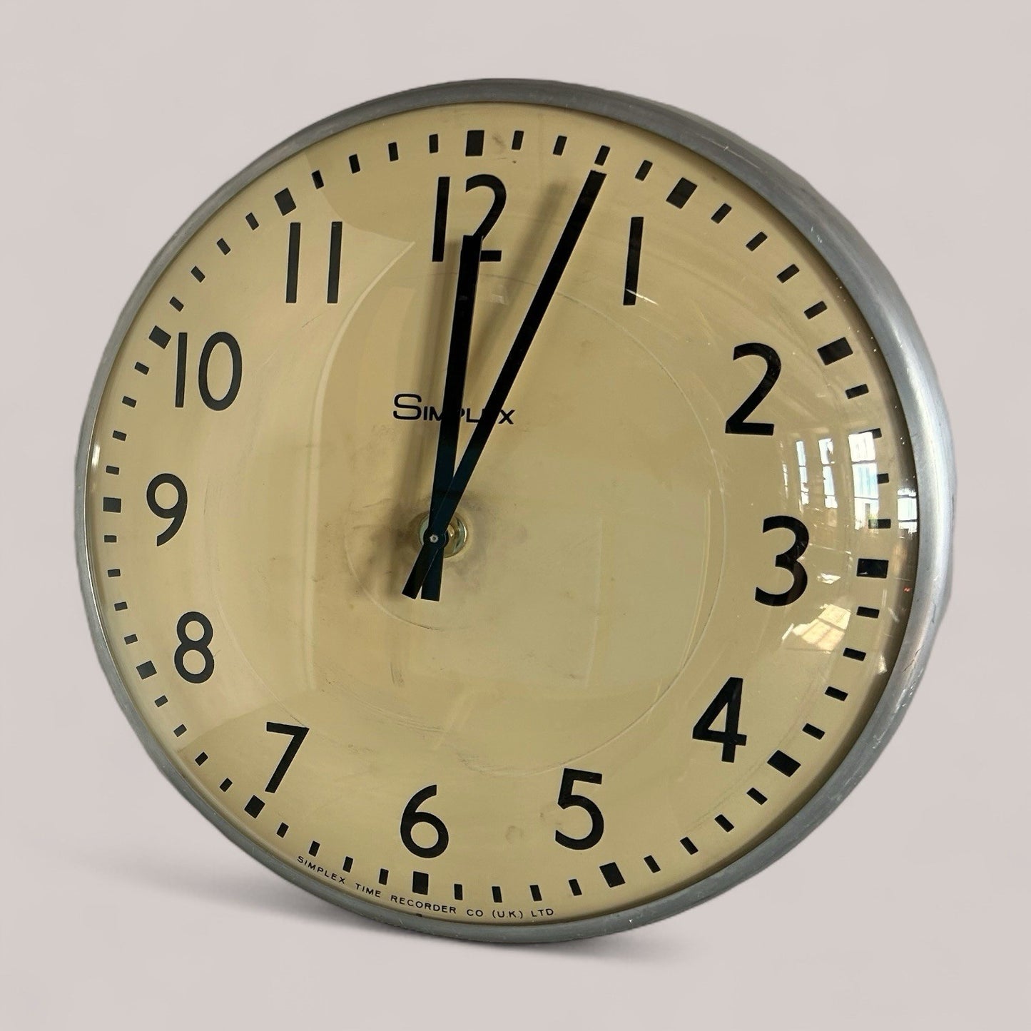 Vintage Simplex Industrial Wall Clock – Quartz Conversion