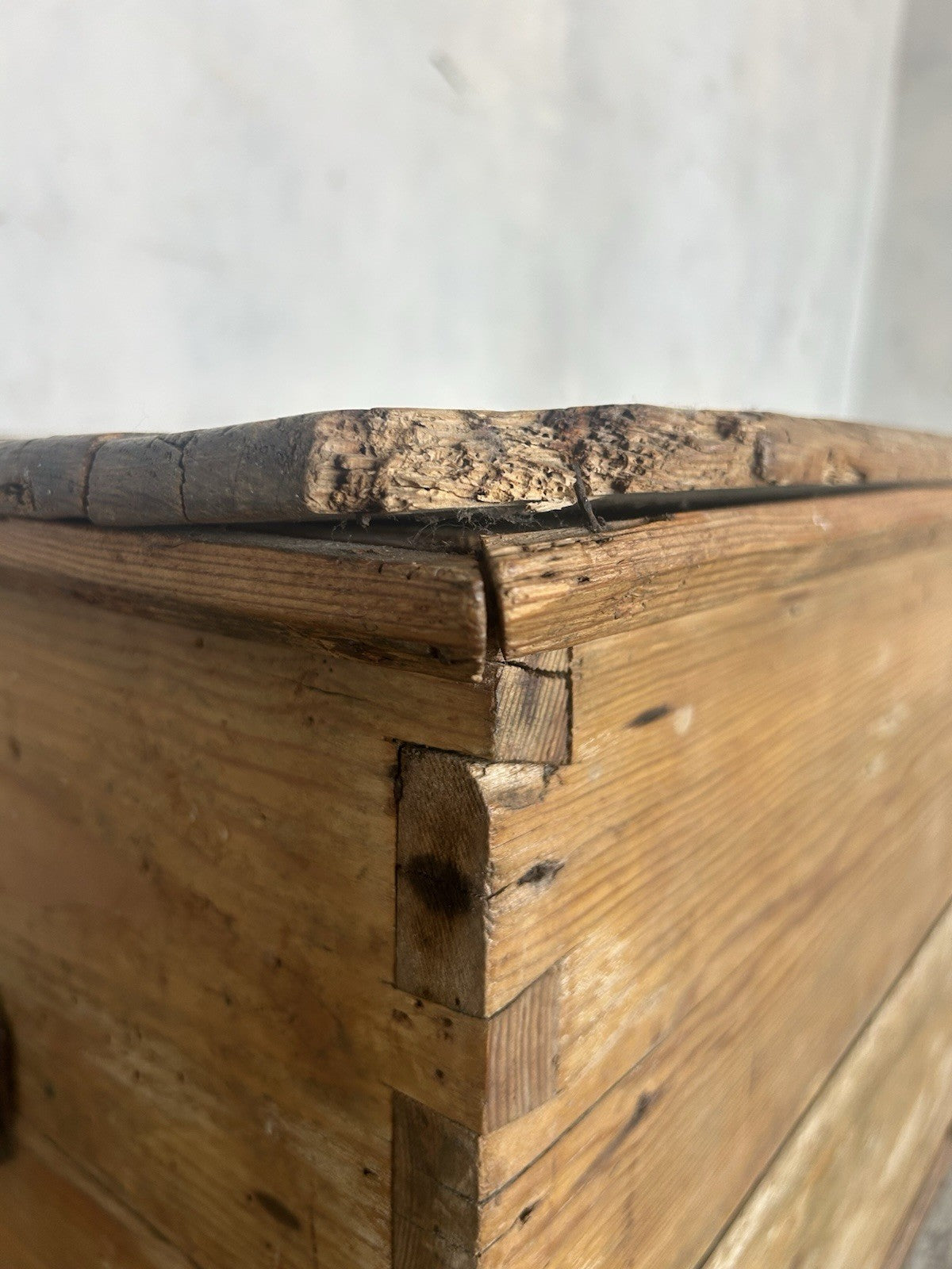 Antique Pine Chest / Storage Box / box Shabby farmhouse style