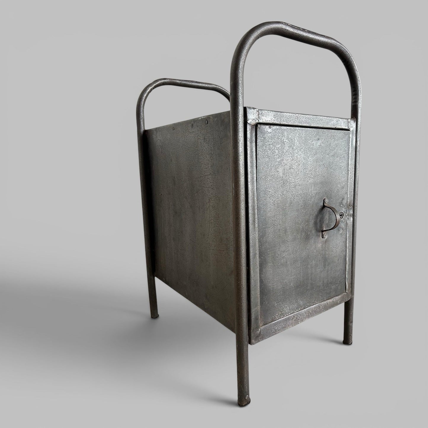 Industrial Metal Cabinet Side Table Vintage Steel Locker Cabinet