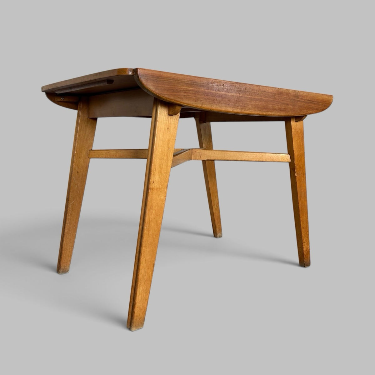 1950s Sputnik Style Compact Extending Dining Table with Butterfly Leaf