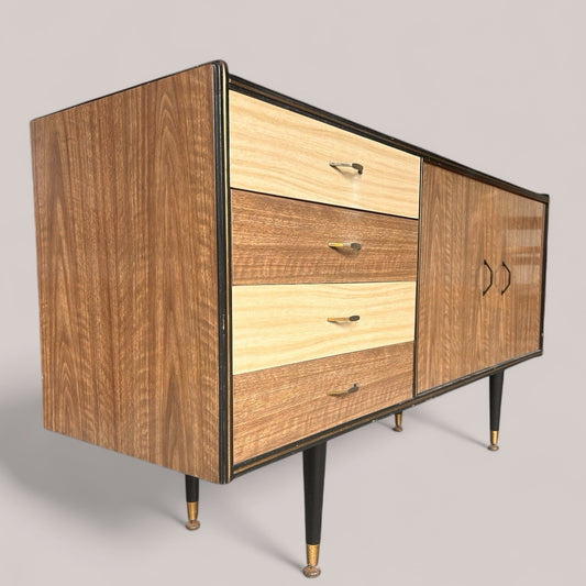 1950s/1960s Retro Vintage Formica Sideboard Drinks Cabinet