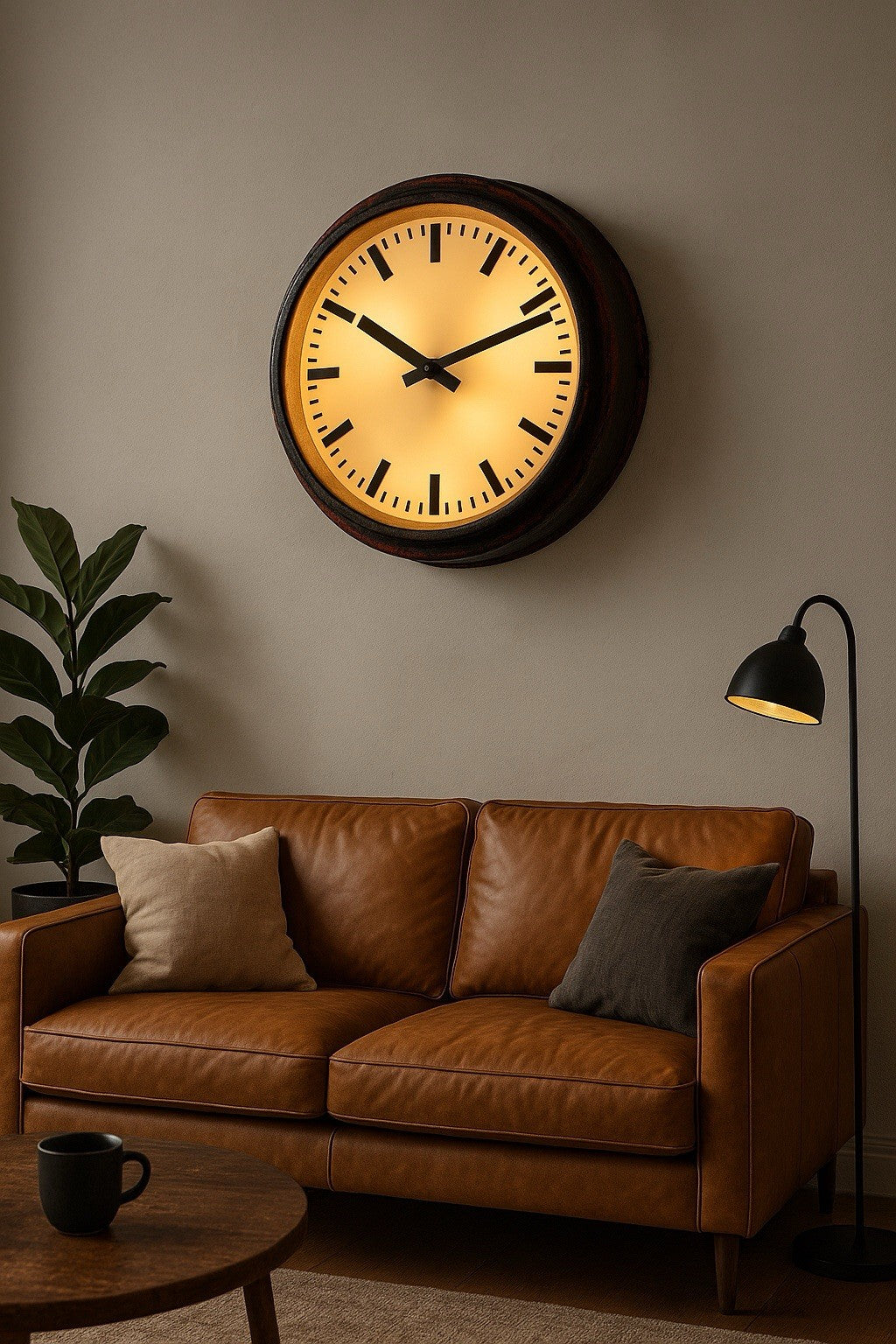 Large vintage station clock