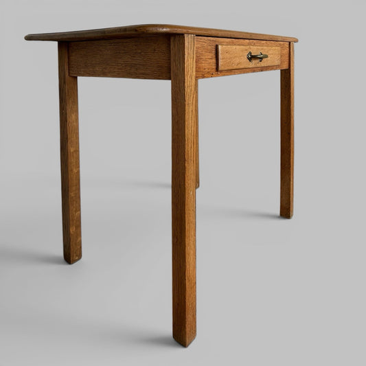 Vintage Oak Single Drawer Desk