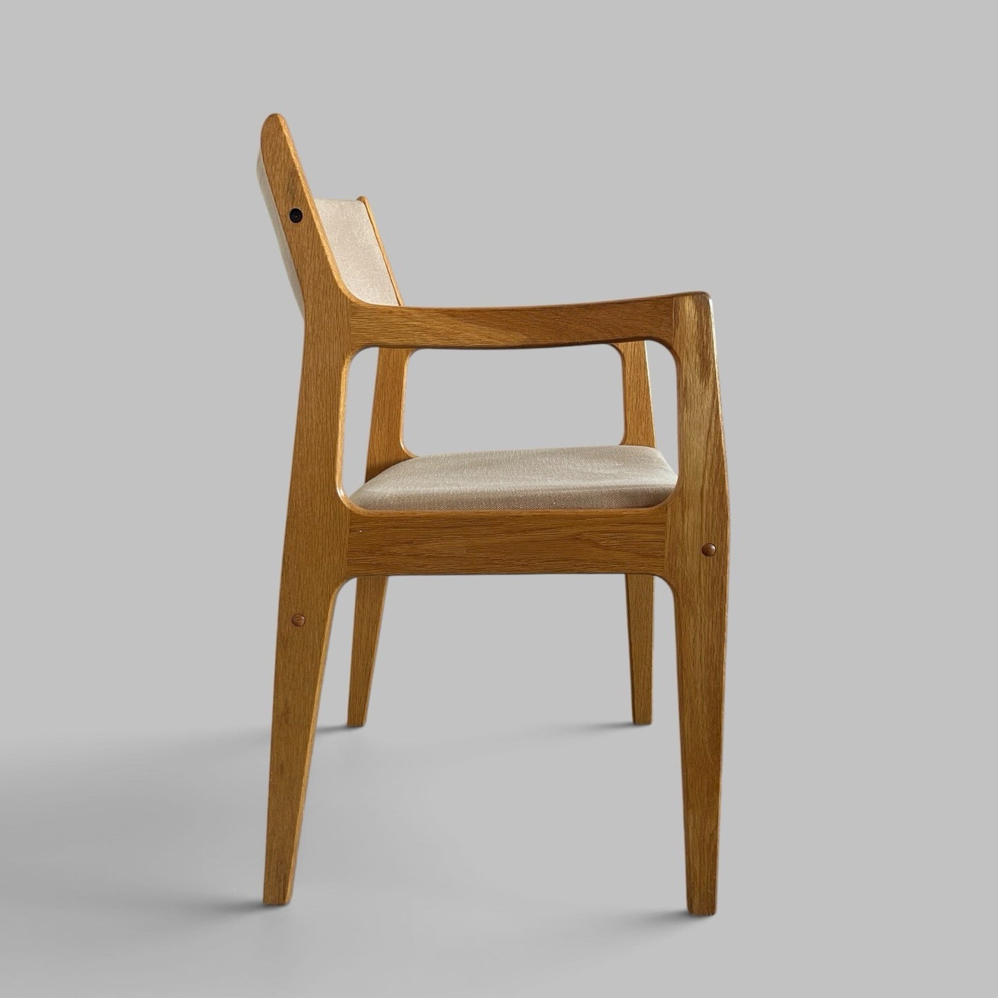 Pair of Vintage D-Scan Light Oak Armchairs