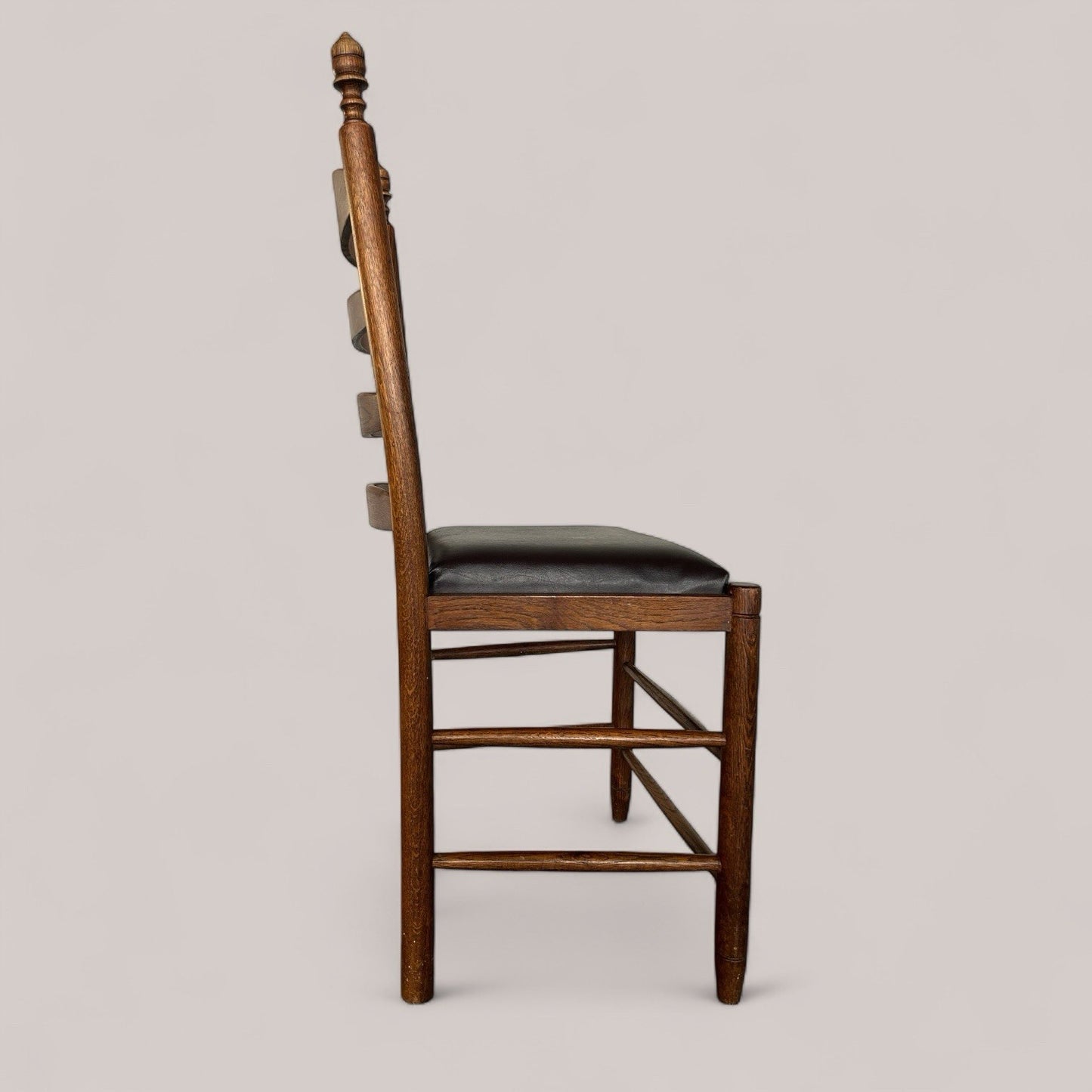 4 SOLID OAK FARMHOUSE DINING CHAIRS
