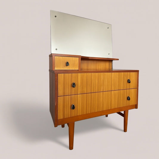 Mid Century Dressing Table with Mirror – 1960s Teak