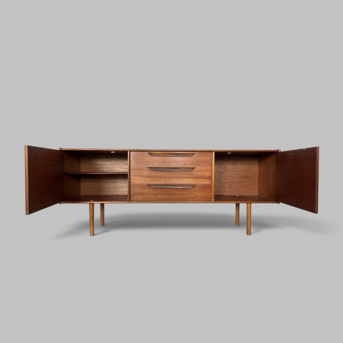 Mid Century Teak Sideboard by A. Younger – Three Drawers