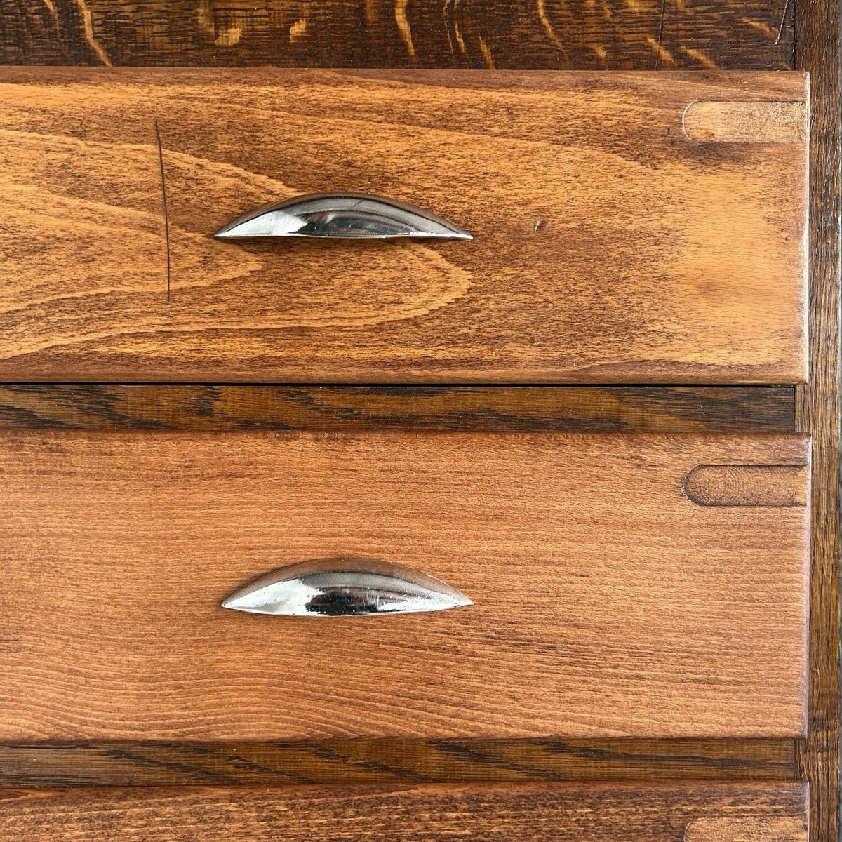 Solid Oak Slim Seven Drawer Chest