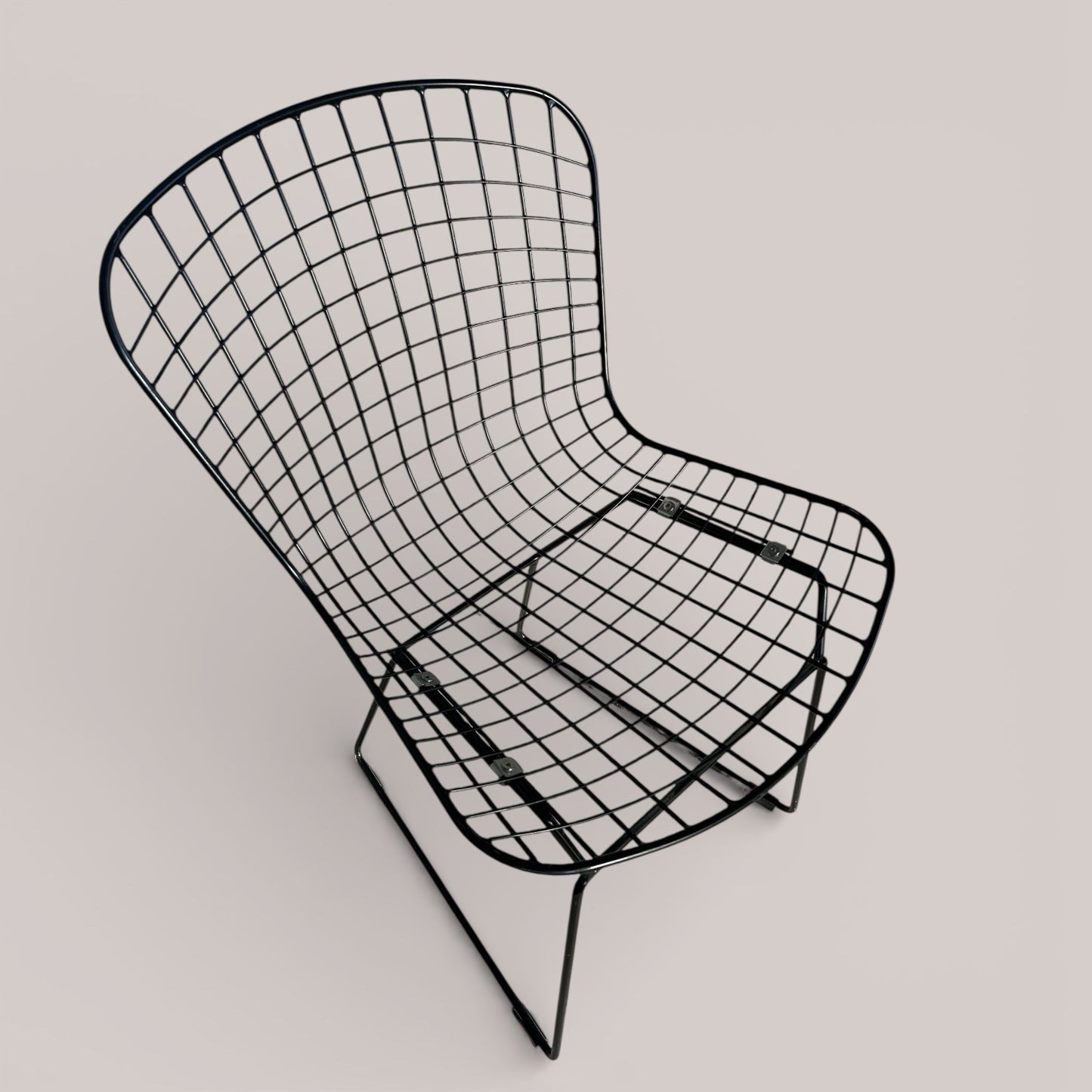 Harry Bertoia style Wire Side Chair – Black