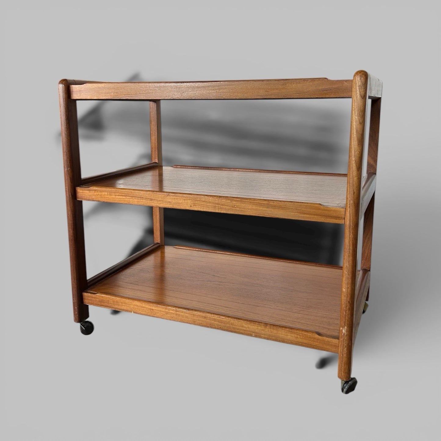 Mid Century Danish Teak Drinks Trolley on Castors