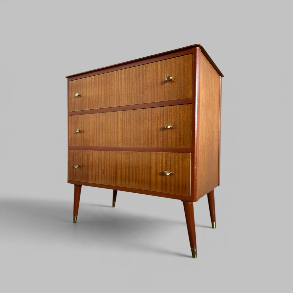 1960s Mid Century Three Drawer Chest of Drawers