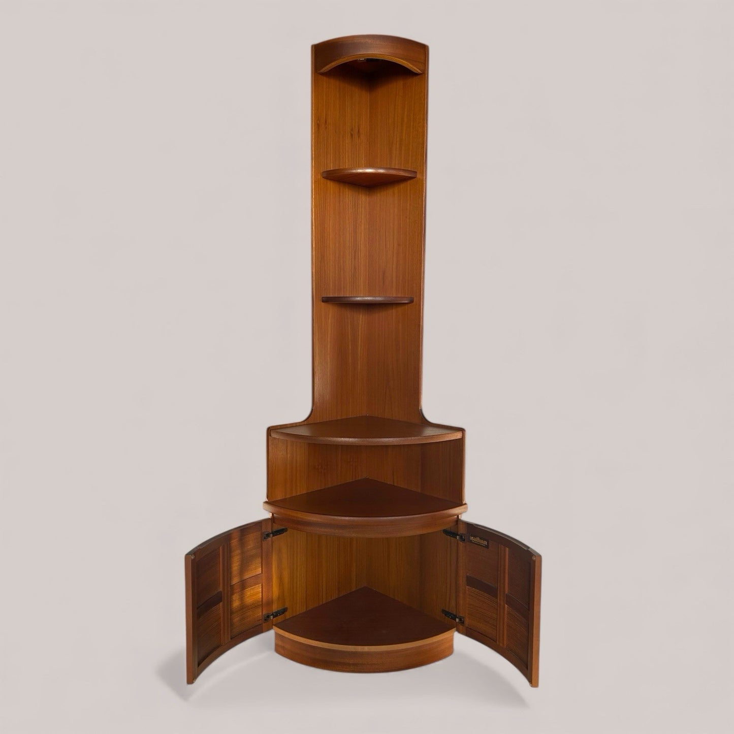 1970s Nathan Teak Corner Unit Mid Century Retro 744