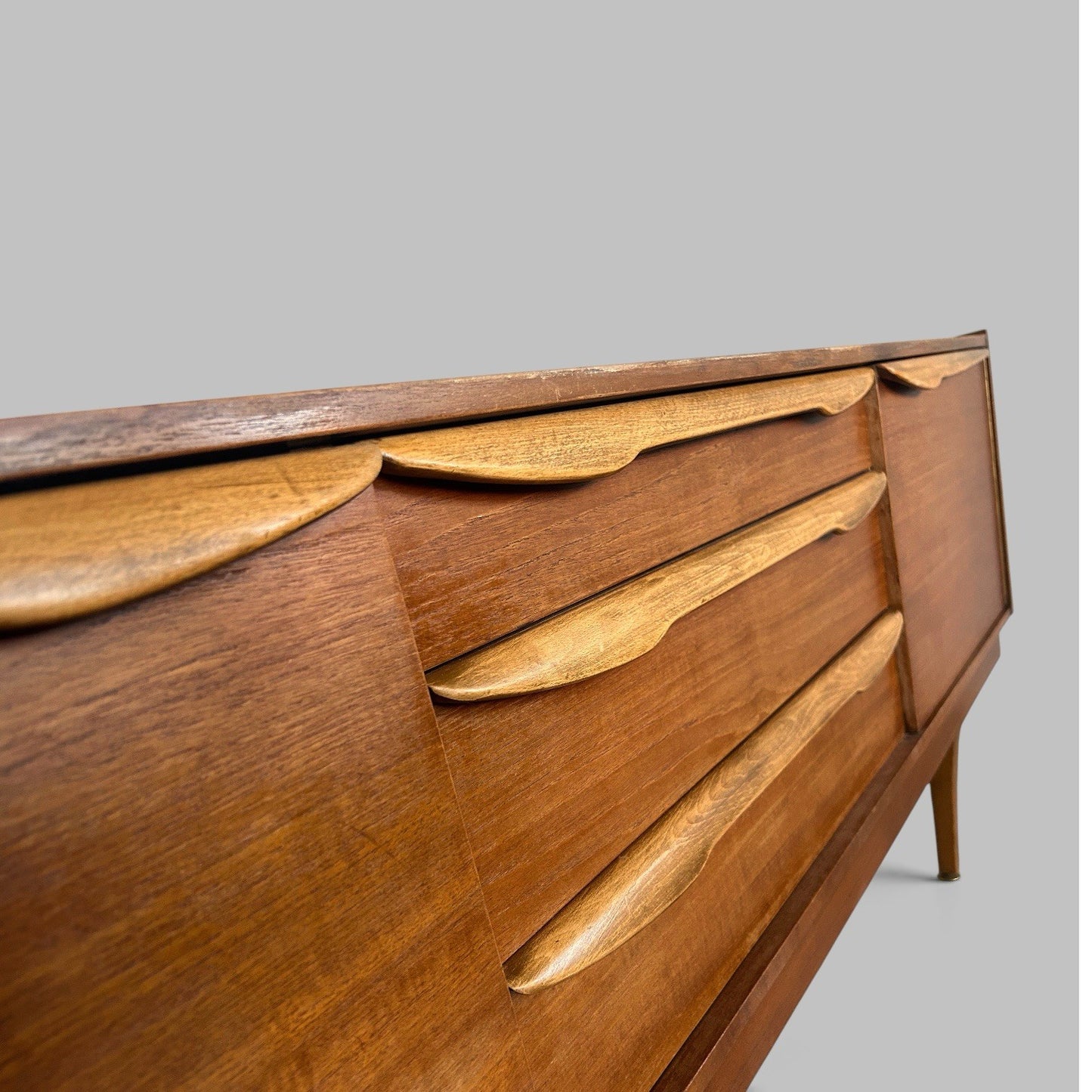 Mid Century Stonehill Teak Sideboard with Three Drawers