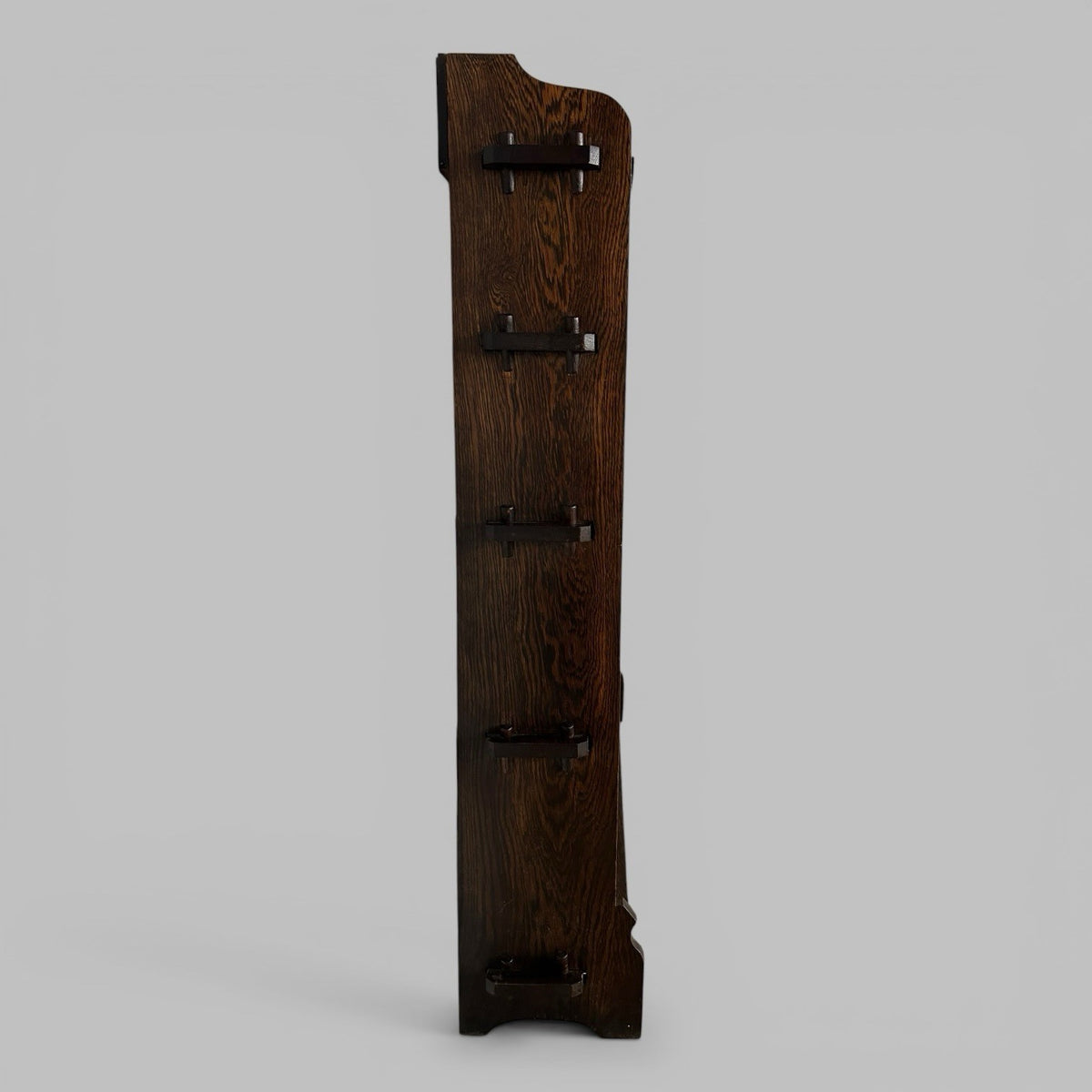 Arts and Crafts Oak Bookcase – Open Shelving with Pegged Details