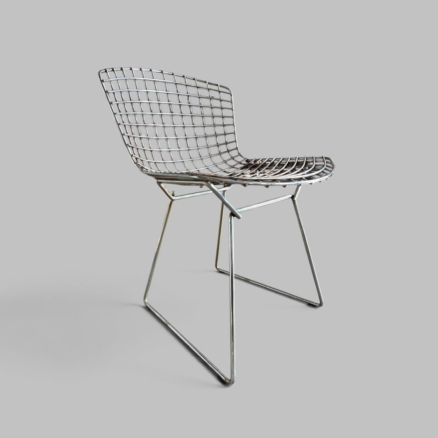 Genuine Knoll Harry Bertoia Model 420 Chrome Wire Side Chair