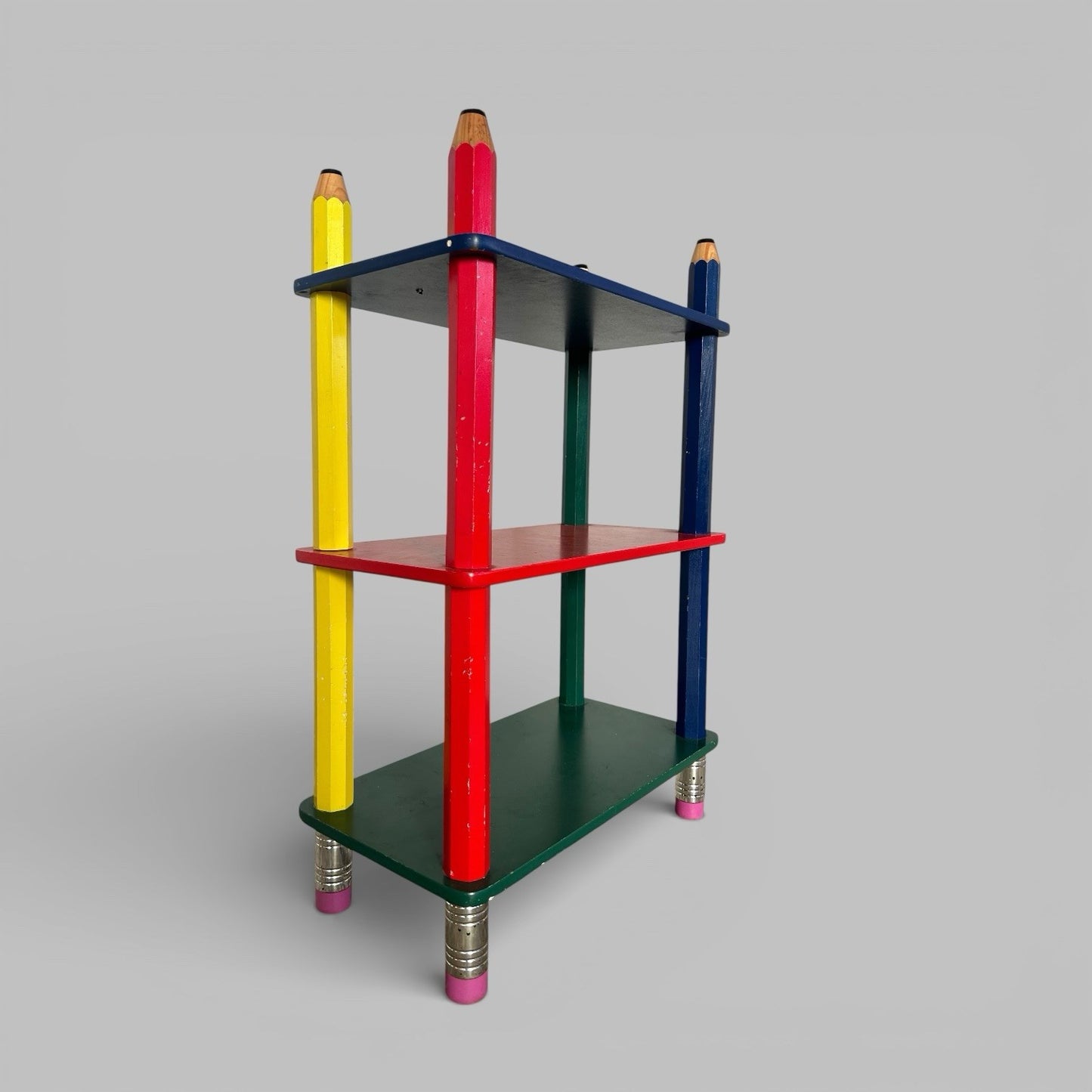 1980s Pierre Sala Pencil Shelf Display Unit – Colourful Postmodern Design