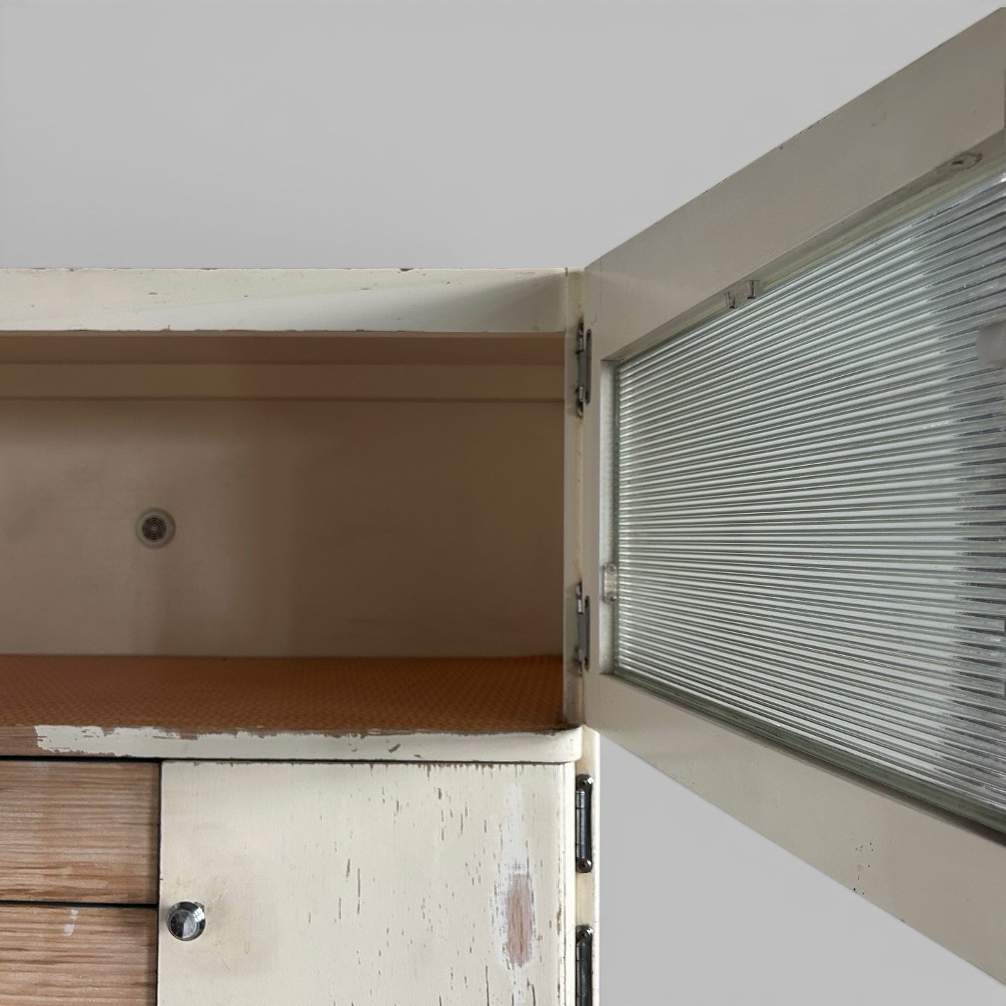 1950s Painted Kitchen Larder Cabinet with Cool Boxes
