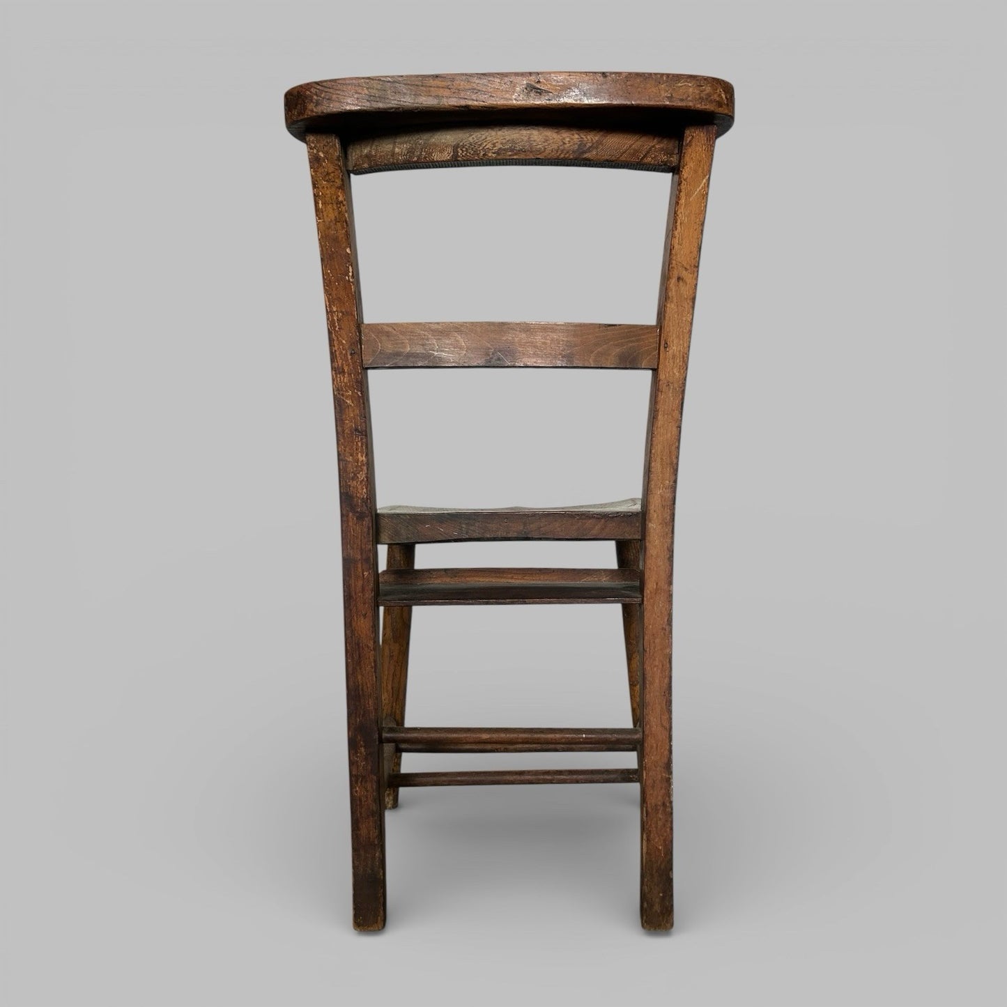 Antique Elm Church Chair – Rustic English Chapel Chair