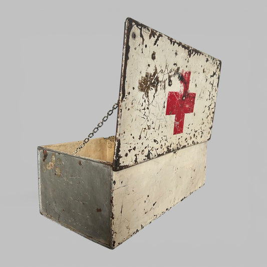 Vintage Military First Aid Box Wall Mounted Medical Cabinet