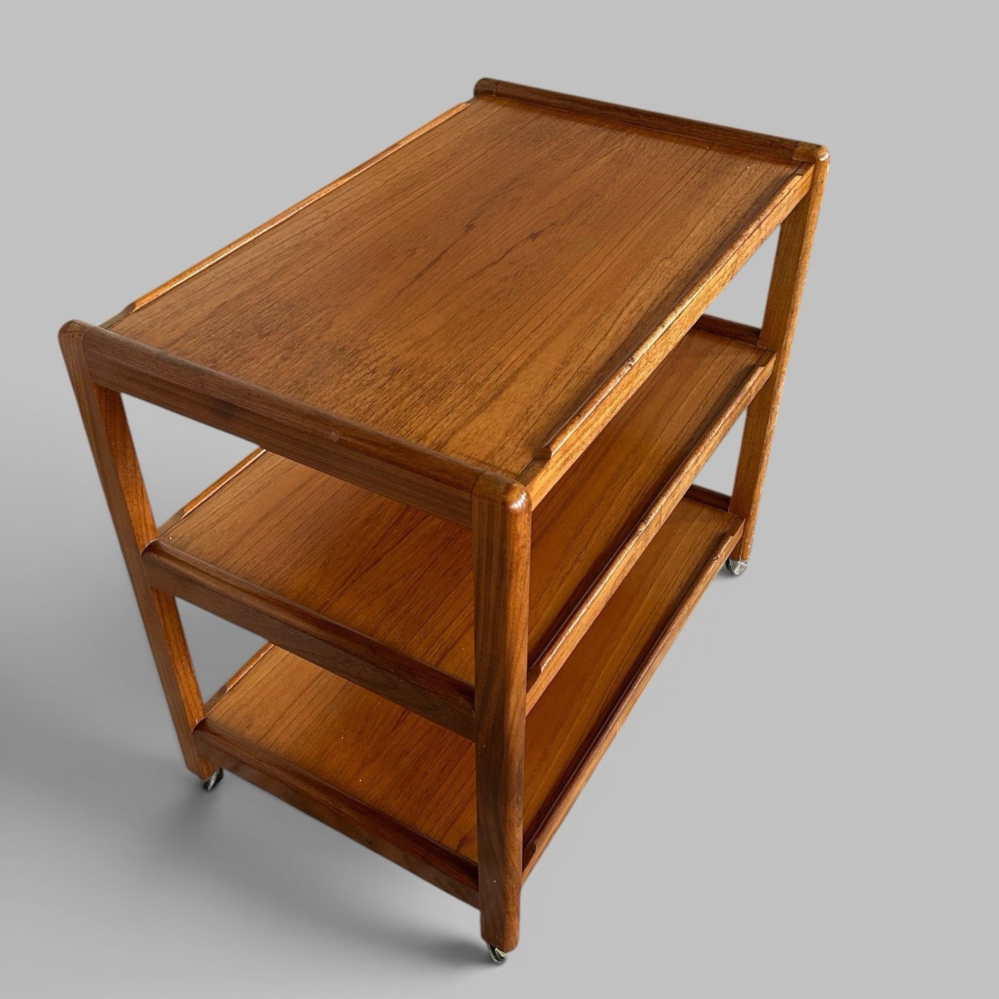 Mid Century Danish Teak Drinks Trolley on Castors