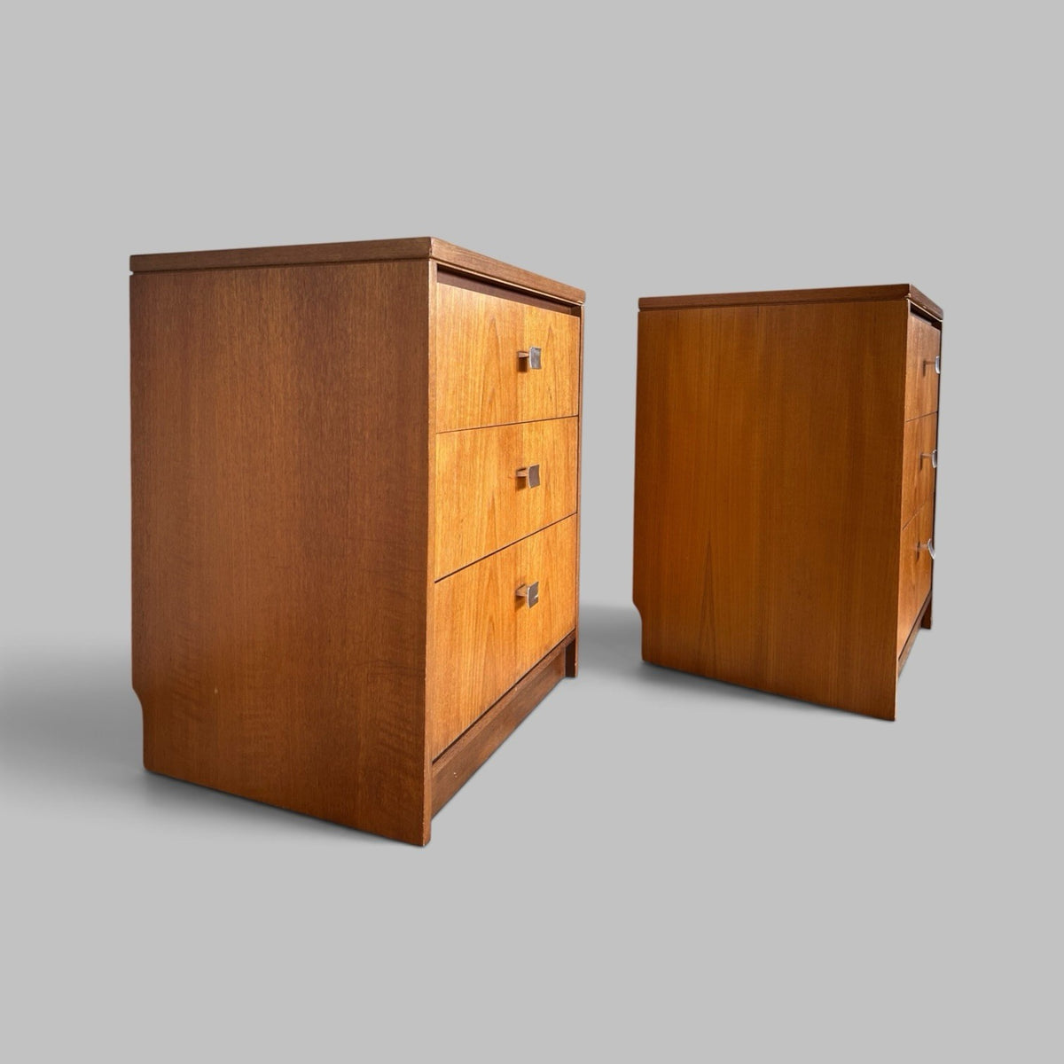 Pair of Mid-Century Teak Bedside Drawers