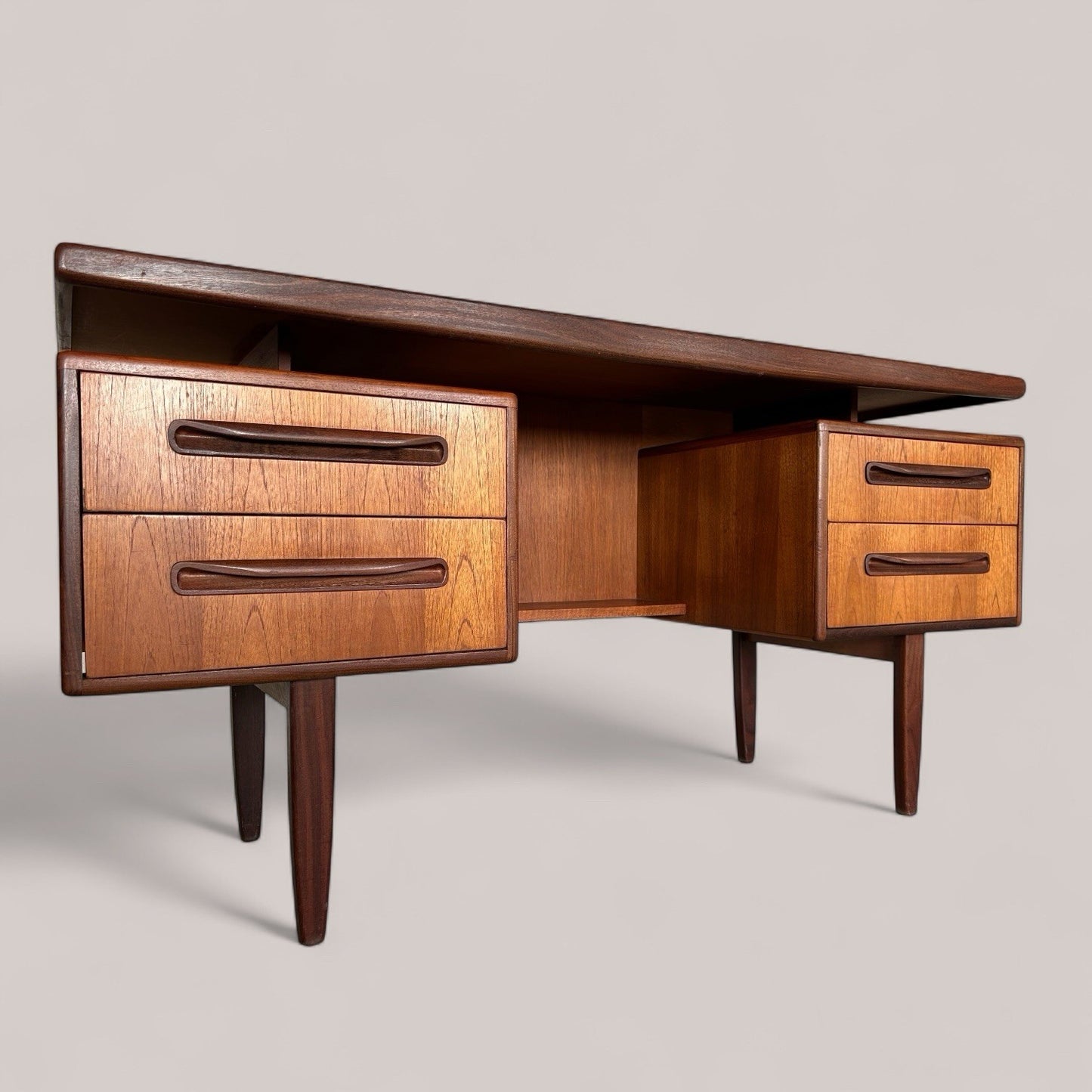 Mid Century Vintage G Plan Fresco Floating Top Teak Desk / Dressing Table
