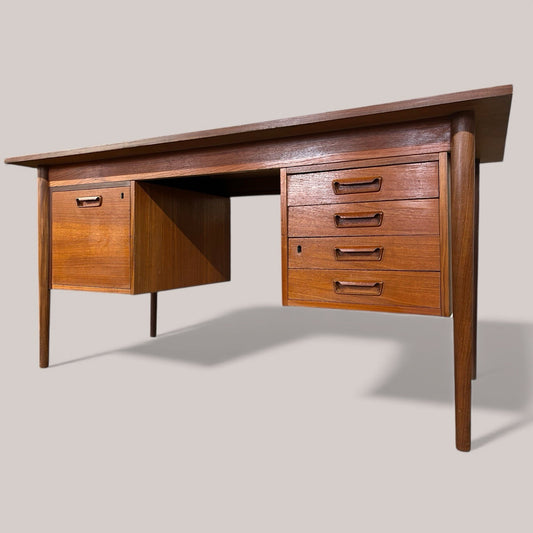 Danish 1960s Executive Teak Desk