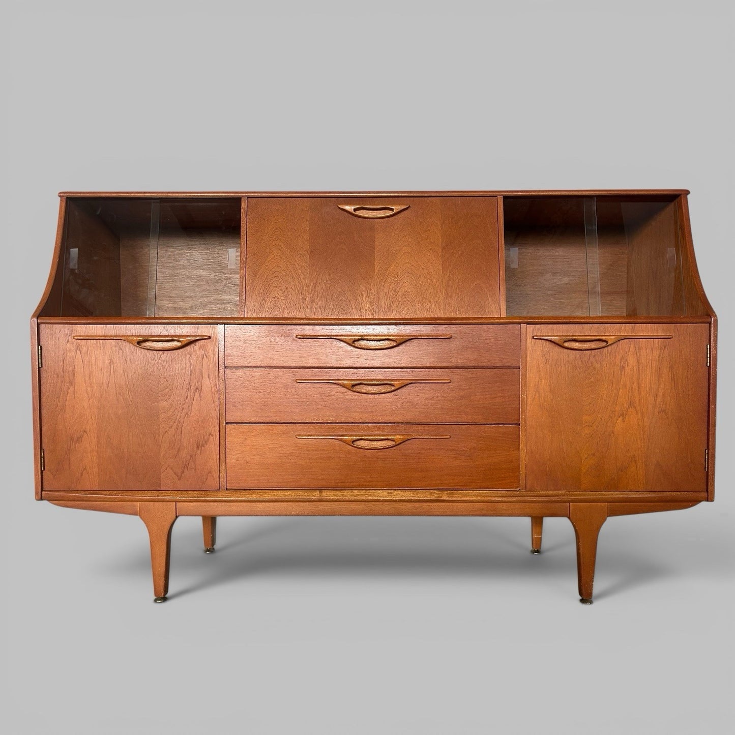 Mid Century Teak Highboard – Display & Cocktail Cabinet