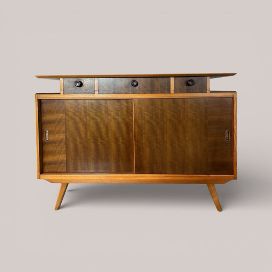 Morris of Glasgow Walnut Floating Top Sideboard 1960s
