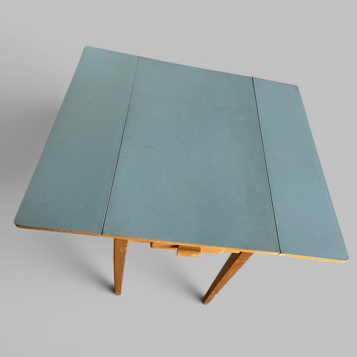 1960s Formica Drop Leaf Dining Table & Stacking Chair Set