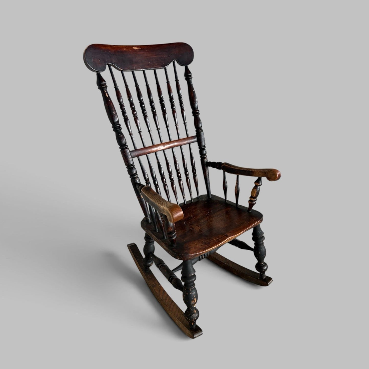 Antique John Shadford ‘Caistor’ Ash & Elm Rocking Chair, c.1850–1890