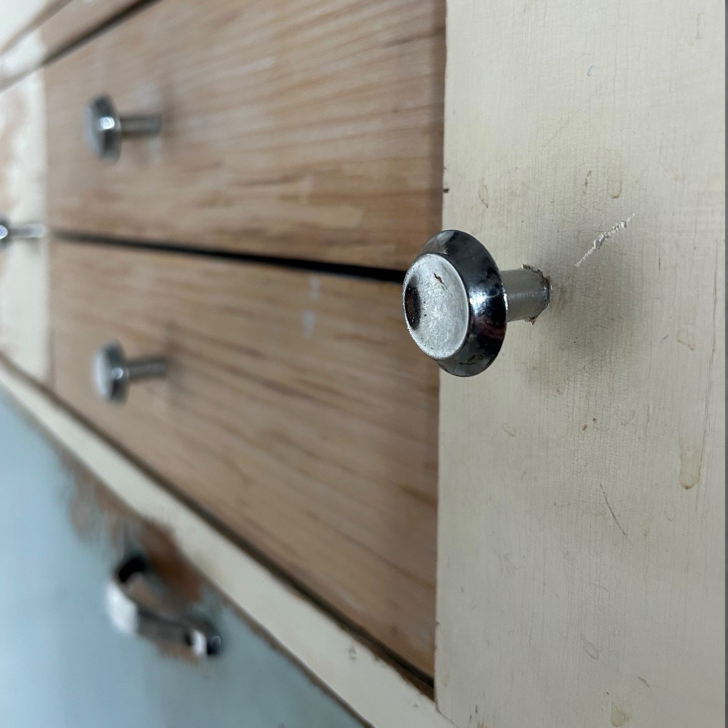 1950s Painted Kitchen Larder Cabinet with Cool Boxes