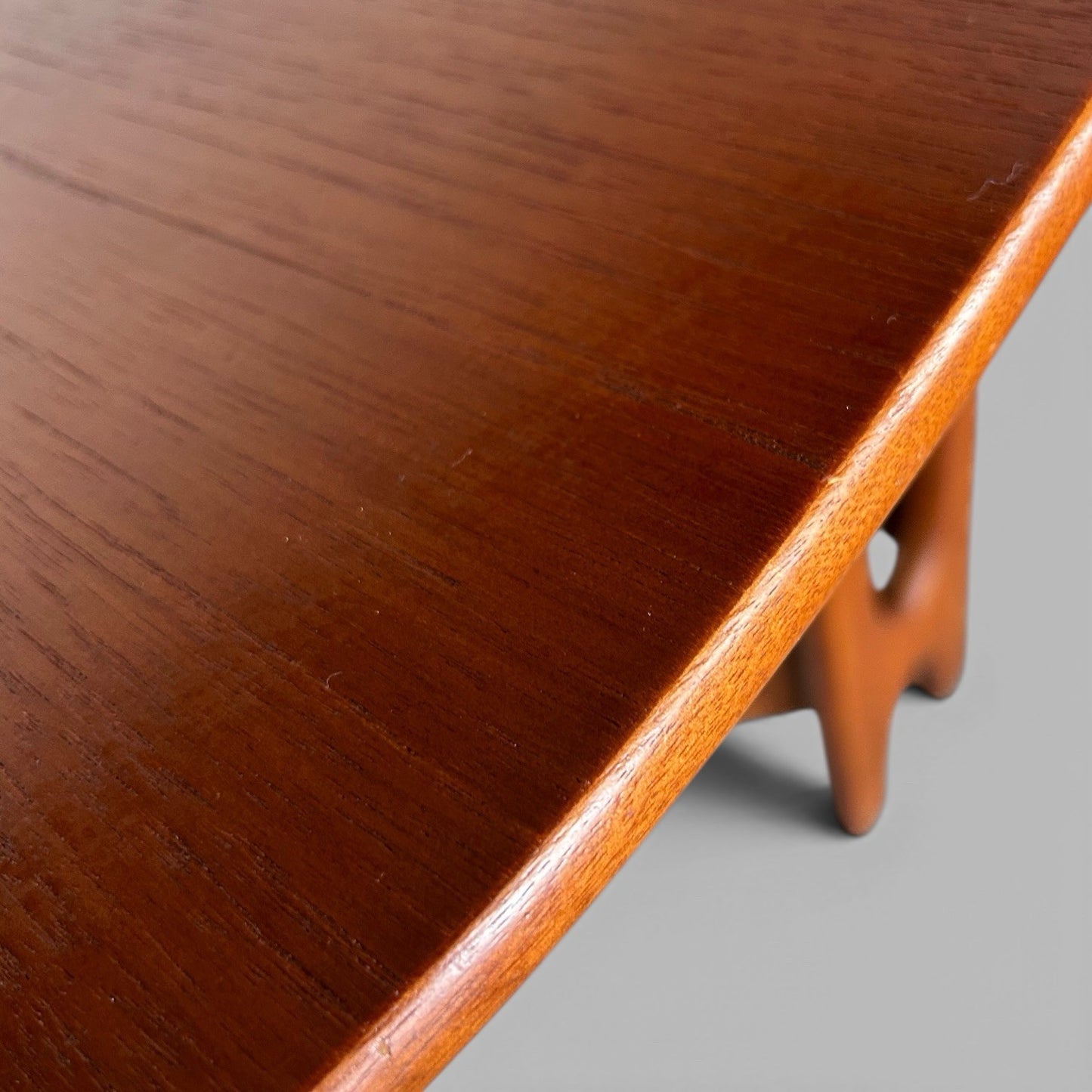 Mid Century Teak Oval Drop Leaf Dining Table by A.H. McIntosh