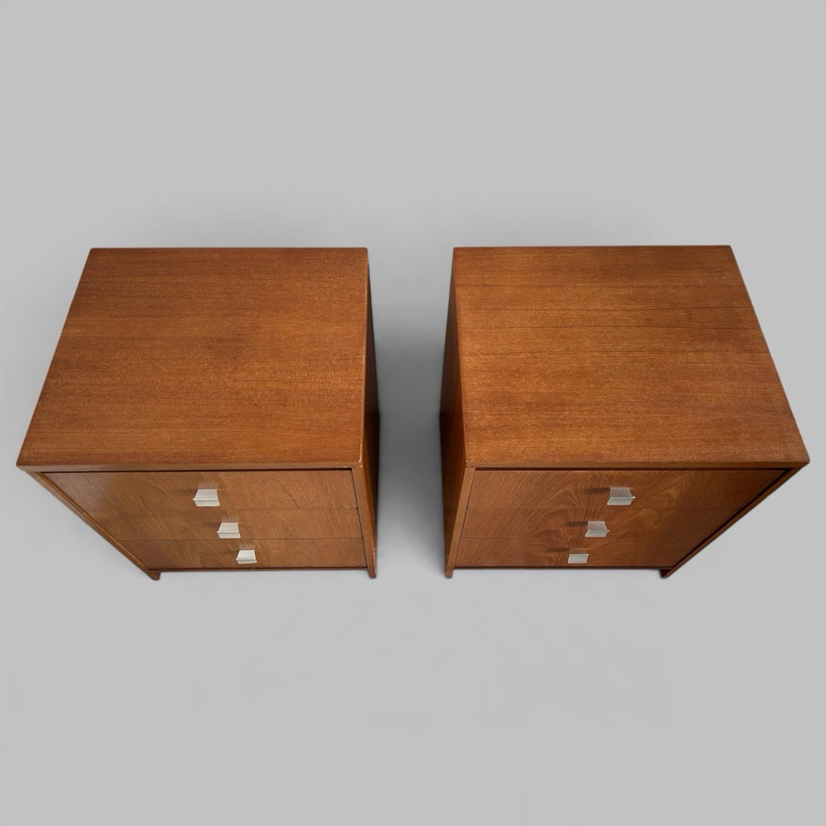 Pair of Mid-Century Teak Bedside Drawers