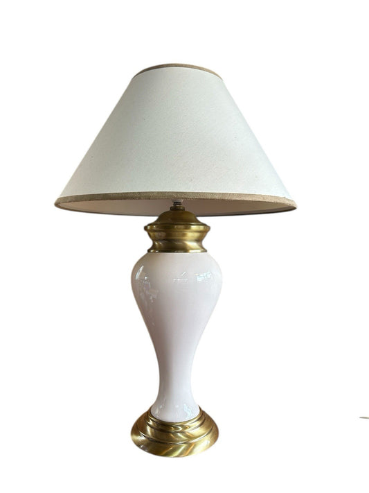 large white ceramic table lamp