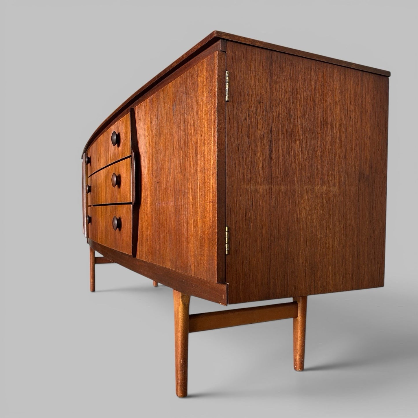 1960s Beautility Sideboard – Bow Front Teak