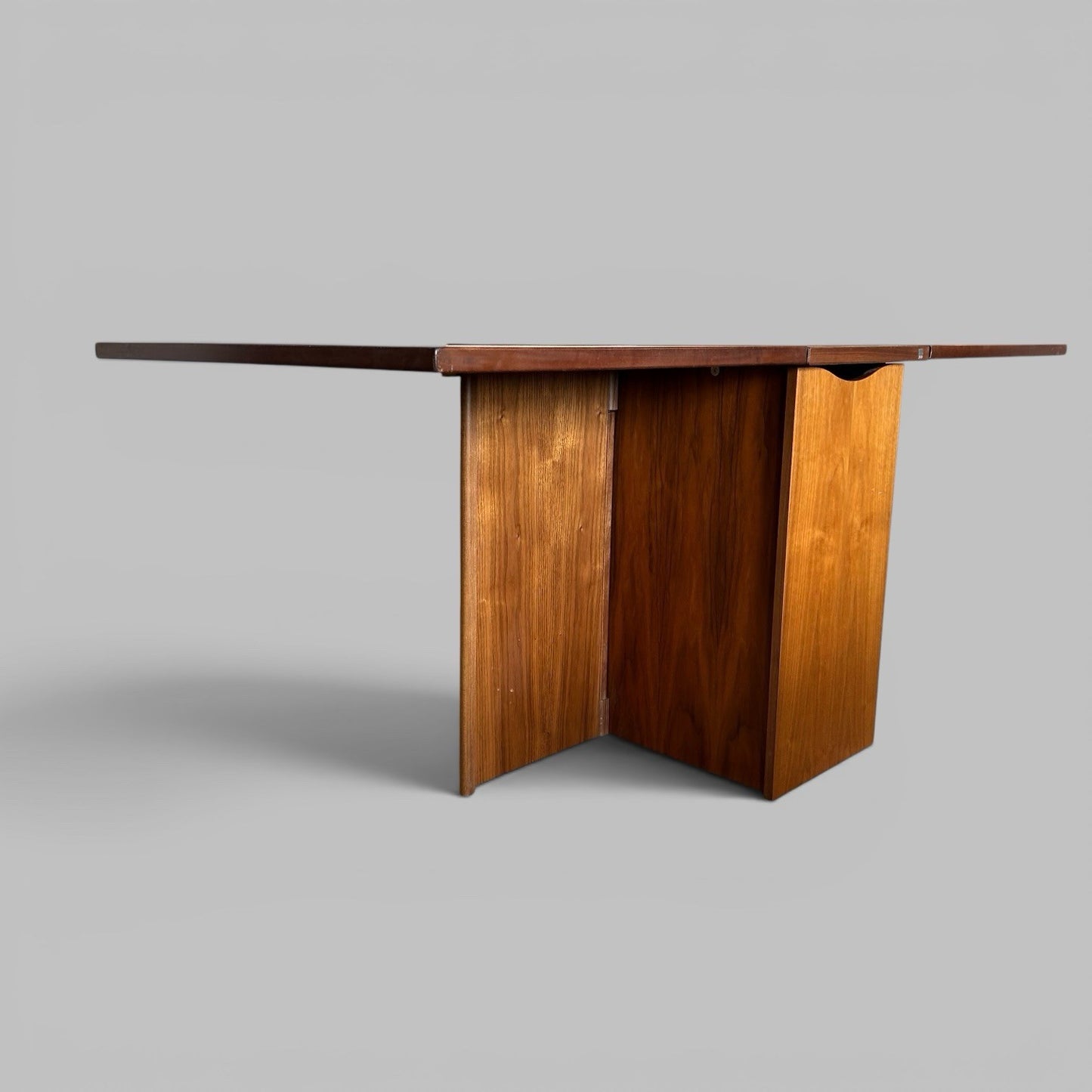 Skovby Danish Teak Drop Leaf Dining Table with Storage