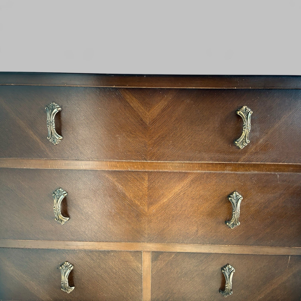Vintage Oak Tallboy Chest of Drawers