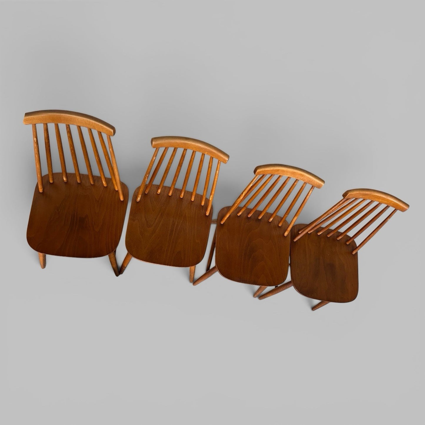 Vintage Stick Back Dining Chairs – Set of Four