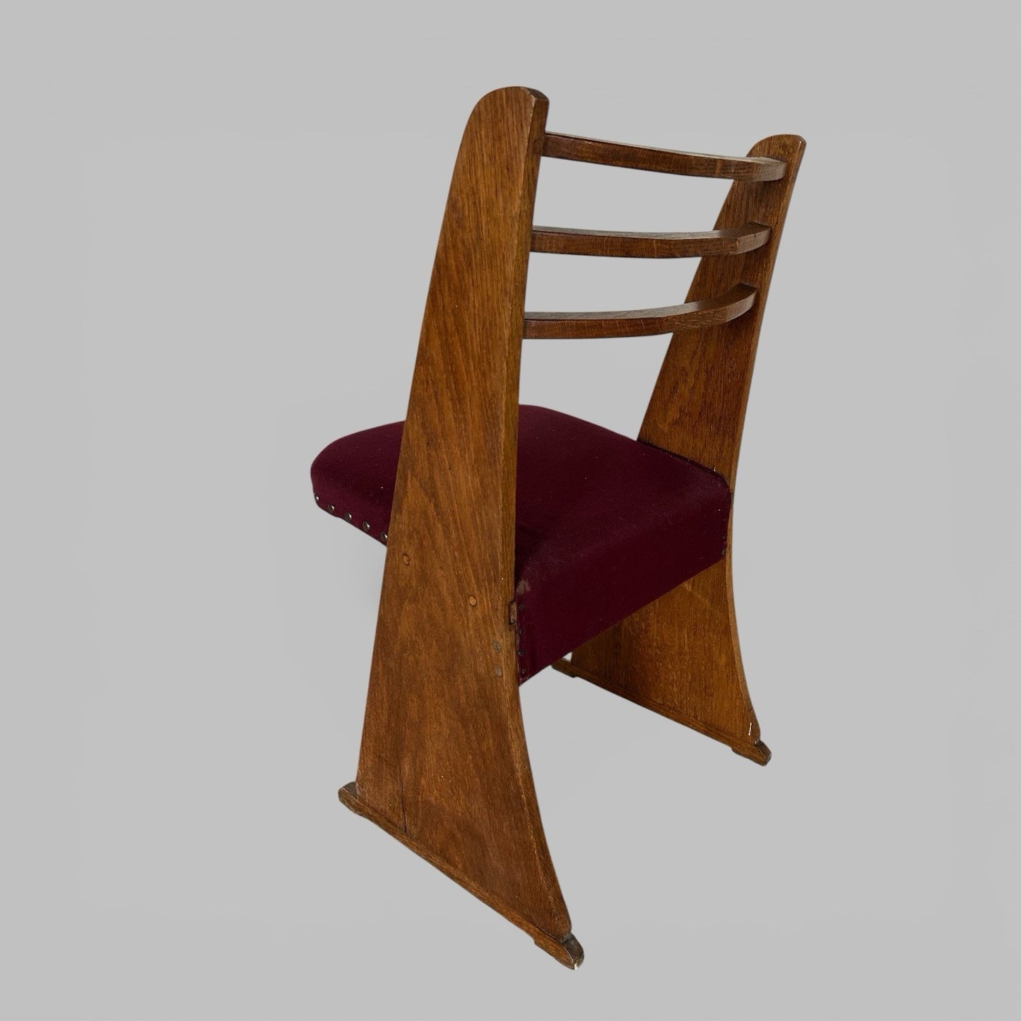 Solid Oak Folk Art / Apprentice-Made Chair