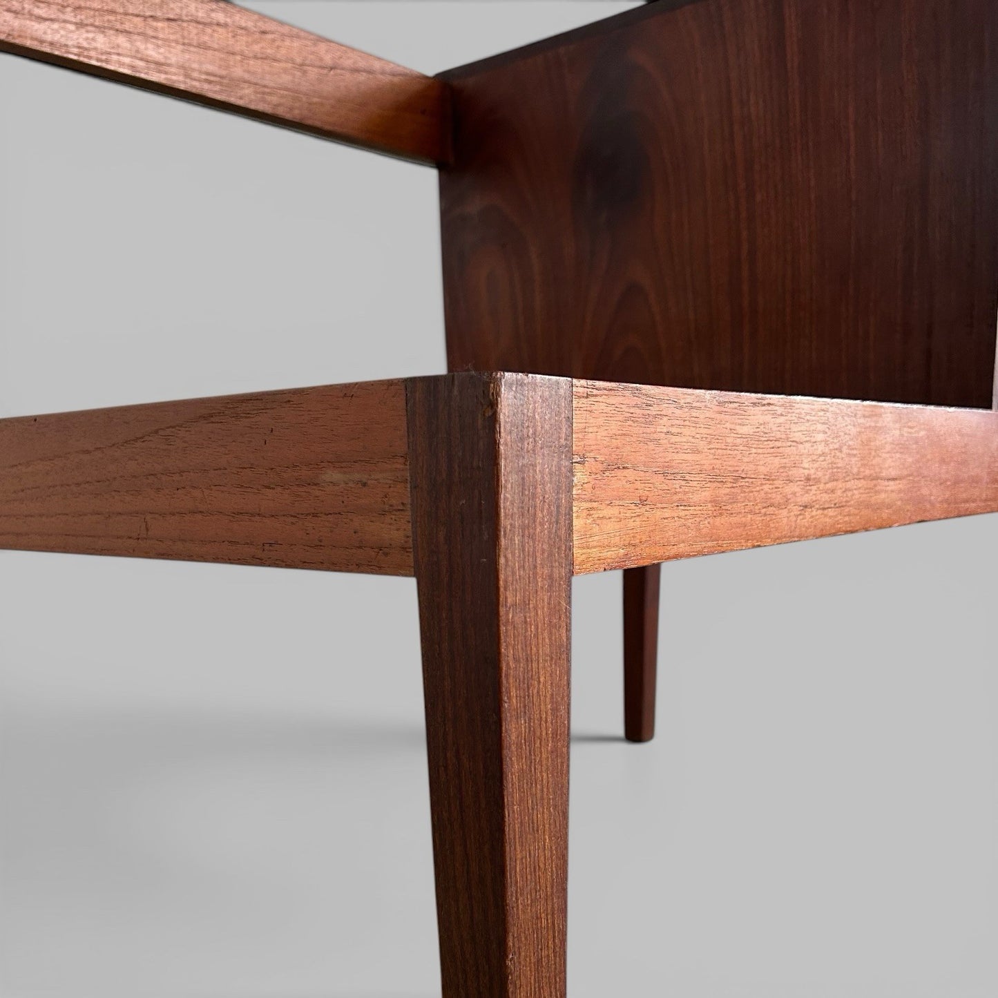 Mid Century Solid Teak Hall Bench / Telephone Seat