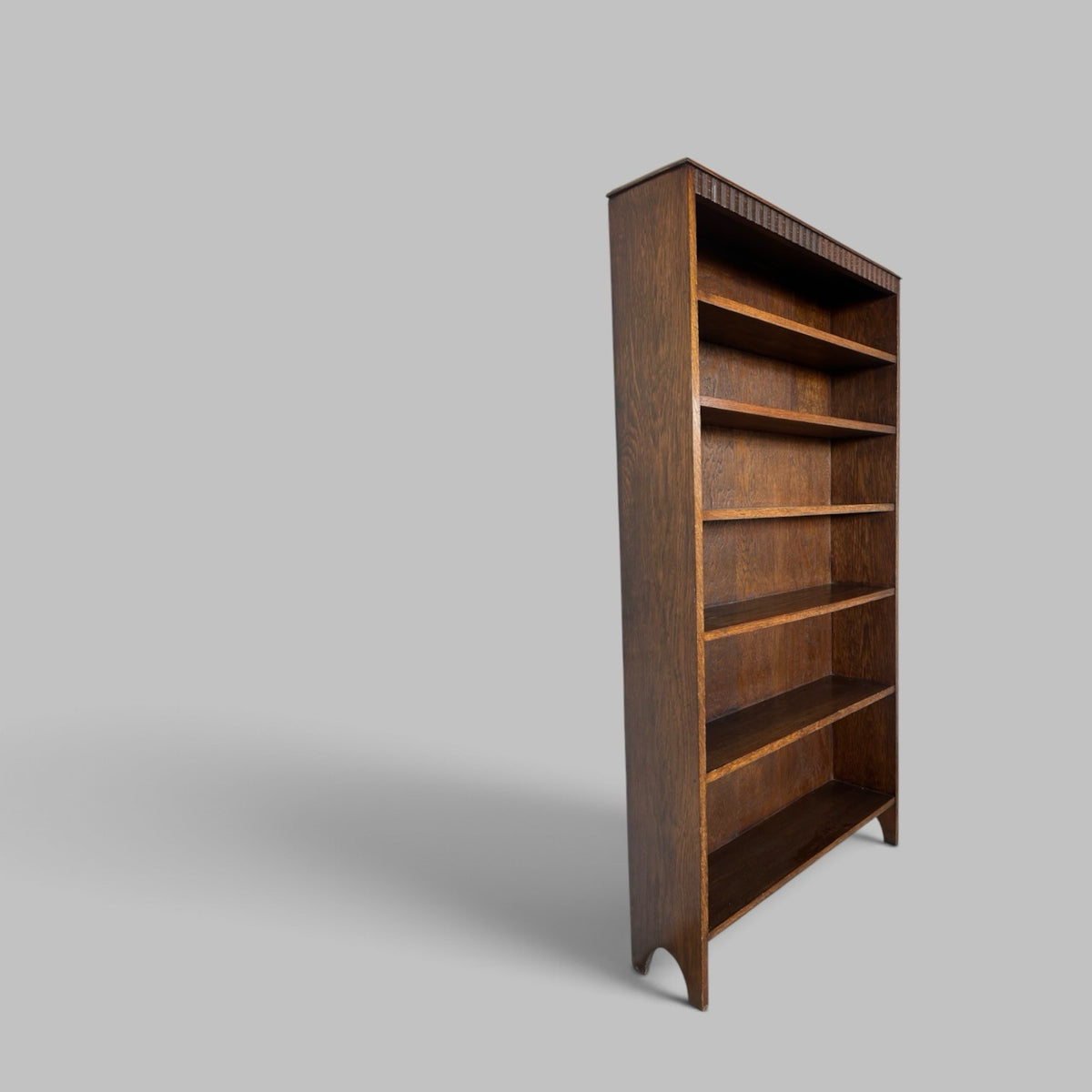 Early 20th Century Oak Open Bookcase