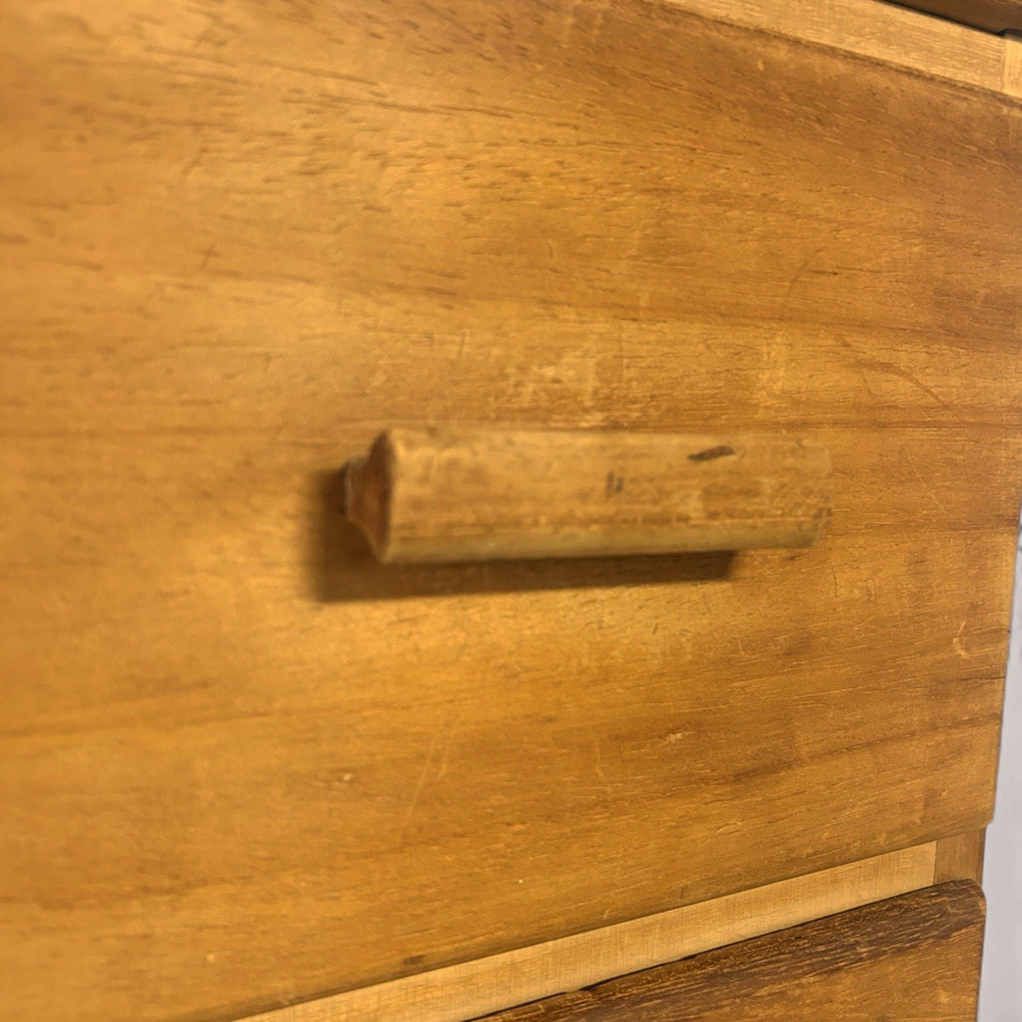 1930s Utilitarian Solid Pine Tallboy